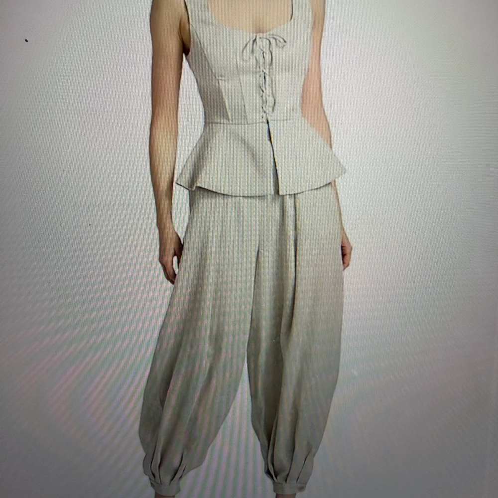 Elegant Cream Women's Pants